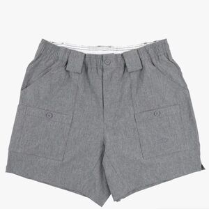 AFTCO The Original Fishing Short Stretch Charcoal Heather Grey Shorts 28”